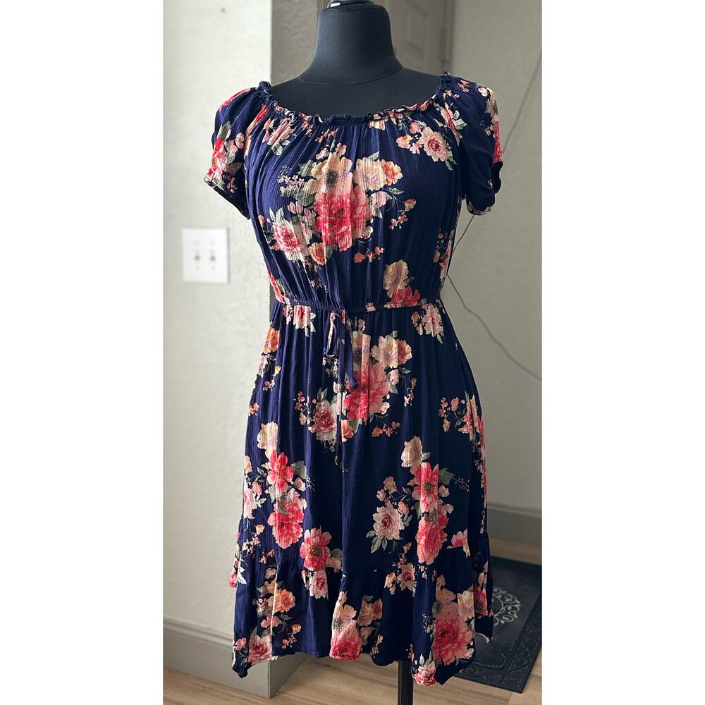Andrea Women’s Dress Blue Floral Size Large